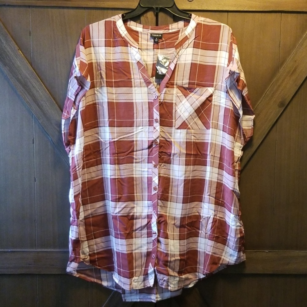 Torrid plaid top